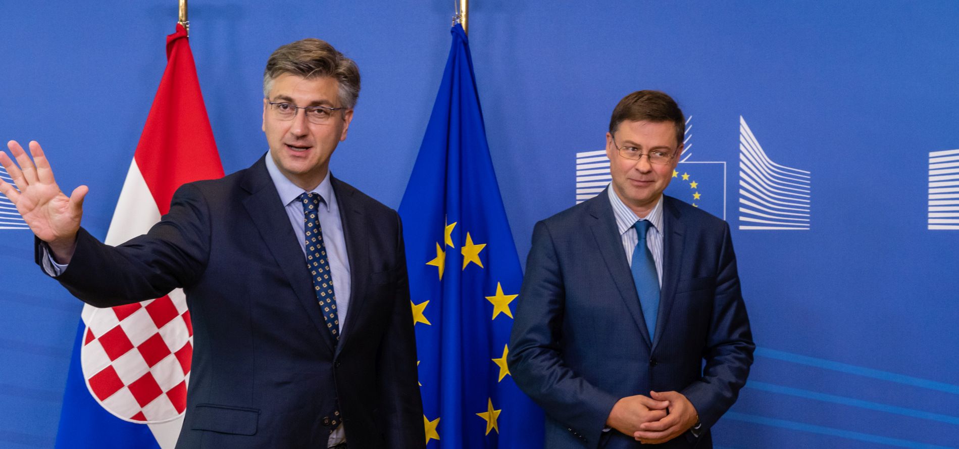Andrej Plenković i Valdis Dombrovskis