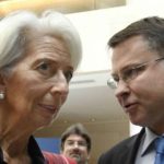 Christine Lagarde i Valdis Dombrovskis