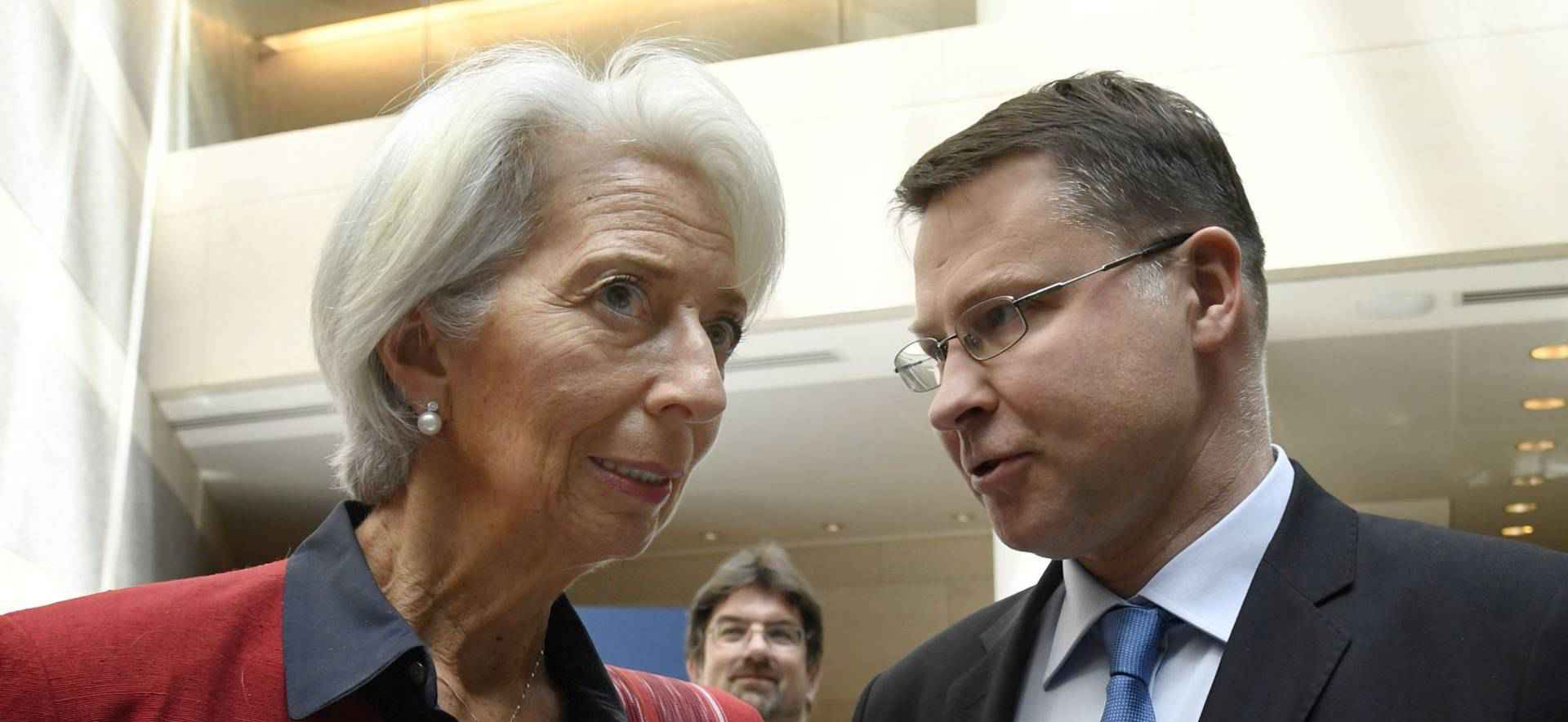 Christine Lagarde i Valdis Dombrovskis