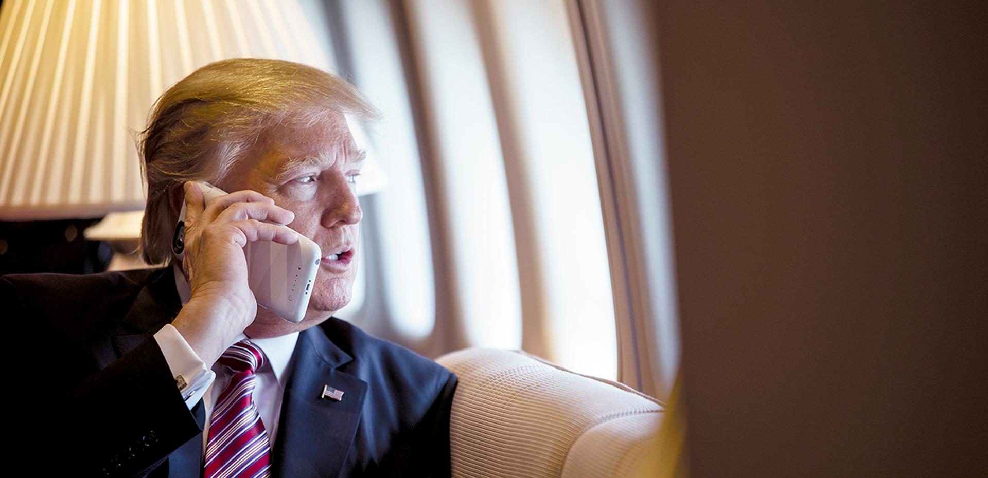 Donald Trump with phone