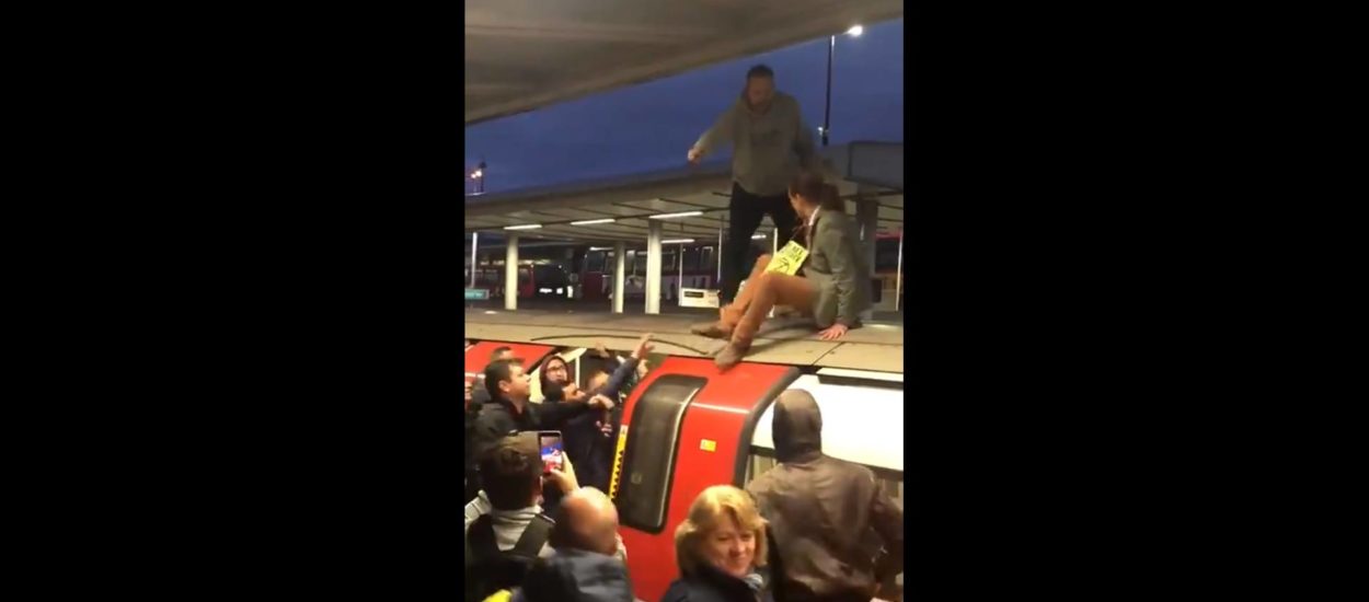 Ljutiti Londonci skidali ‘pobunjenike protiv izumiranja’ s krova vlaka: VIDEO