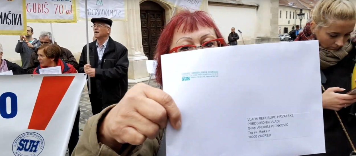 Vlada nastavlja ignorirati zahtjeve Sindikata umirovljenika Hrvatske: VIDEO