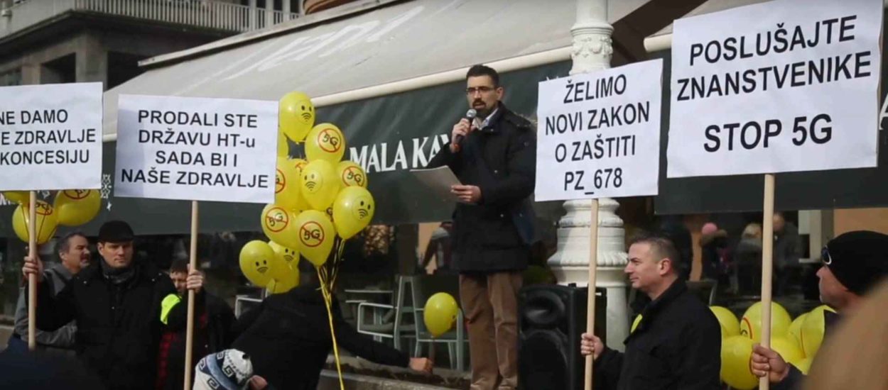 Šačica protiv 5G-a u Zagrebu: VIDEO