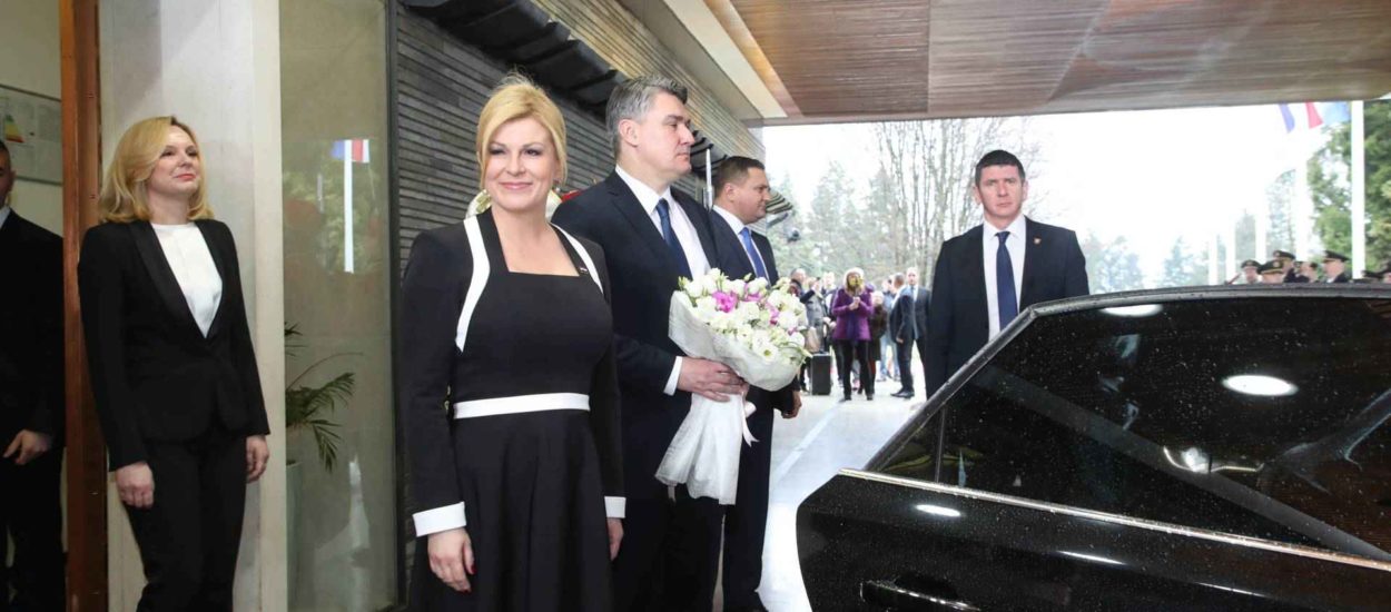 Milanović ispratio Grabar-Kitarović s buketom cvijeća i poljupcem