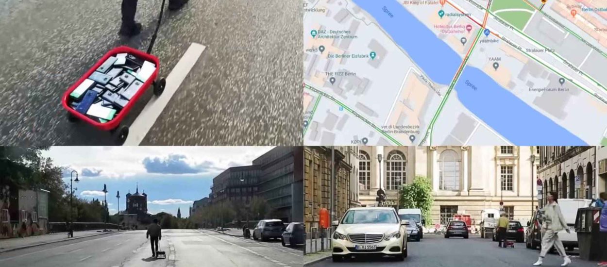 99 pametnih telefona i nepodmazana kolica – fejkanje prometnih gužvi na Google kartama: VIDEO  