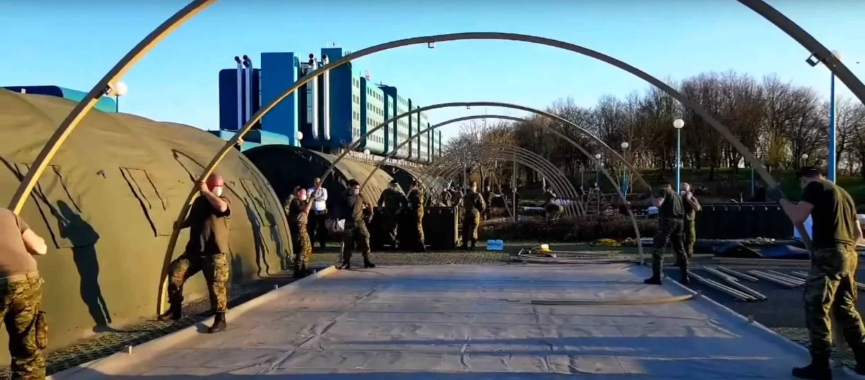 Vojni ekspedicijski kamp za ekstremne uvjete ispred KB Dubrava: VIDEO