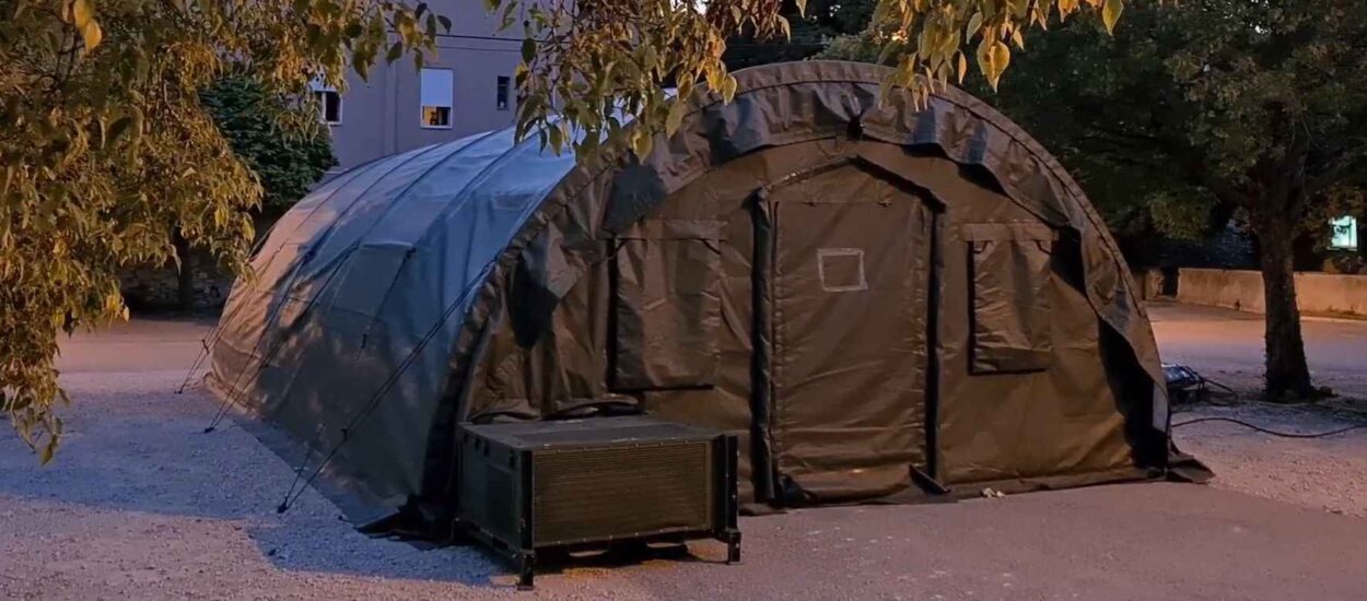 Vojni šatori na putu prema Varaždinu