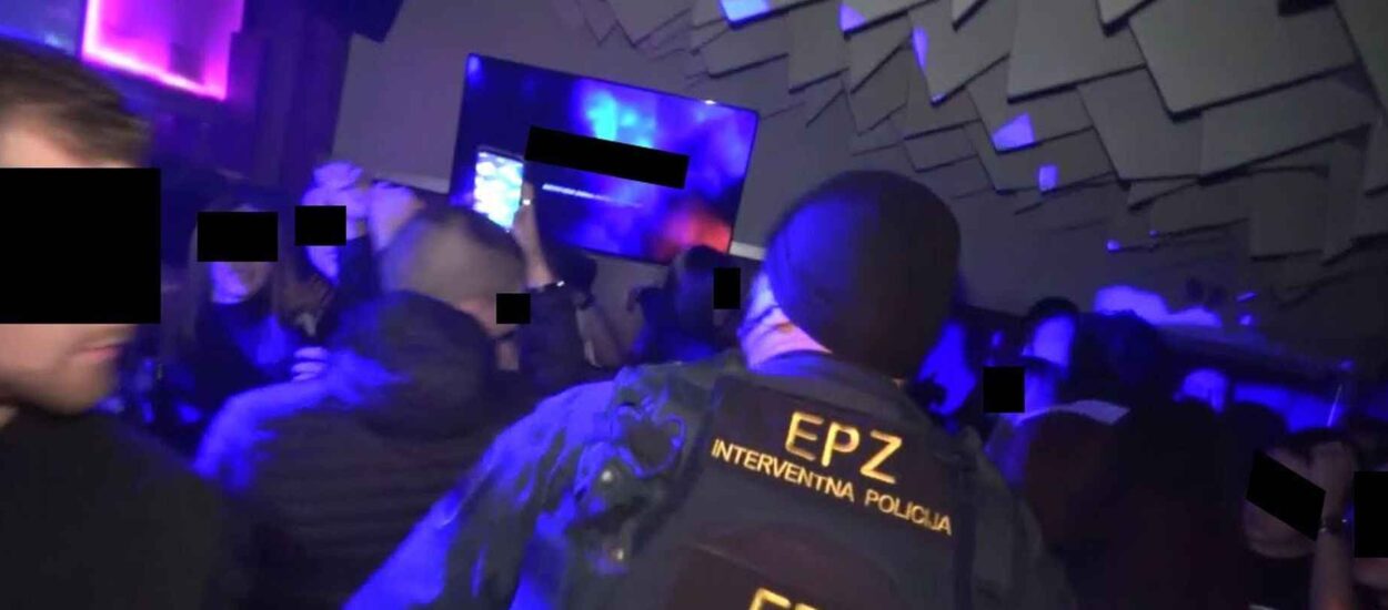 Zagrebačka policija objavila snimku racije noćnog kluba sa zaraženom osobom