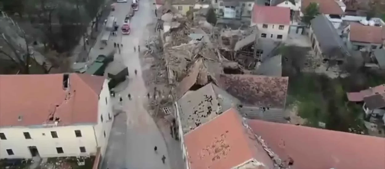 Posljedice razornog potresa u Petrinji iz ptičje perspektive | VIDEO