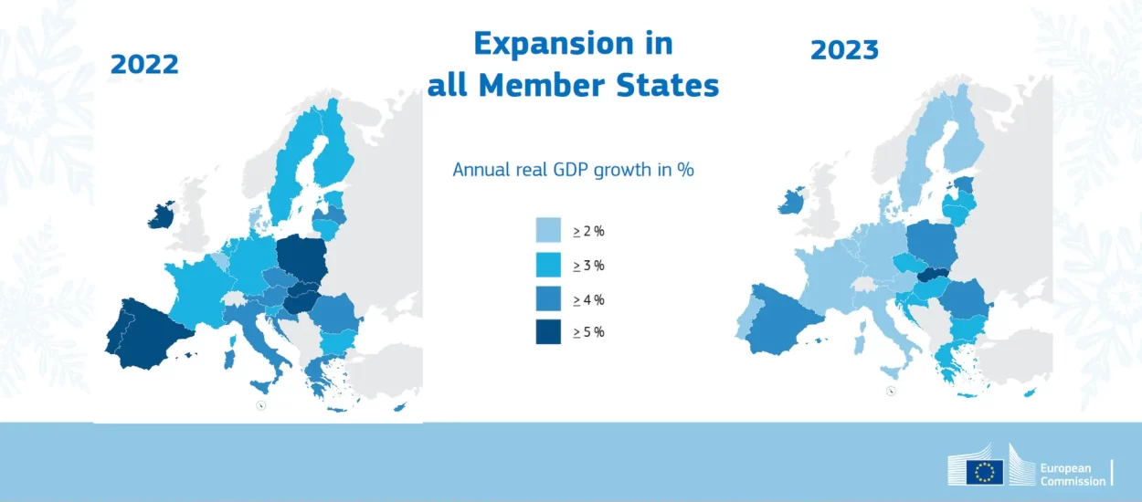 Zimska prognoza BDP-a u članicama EU-a za 2022. i 2023. godinu | Komisija