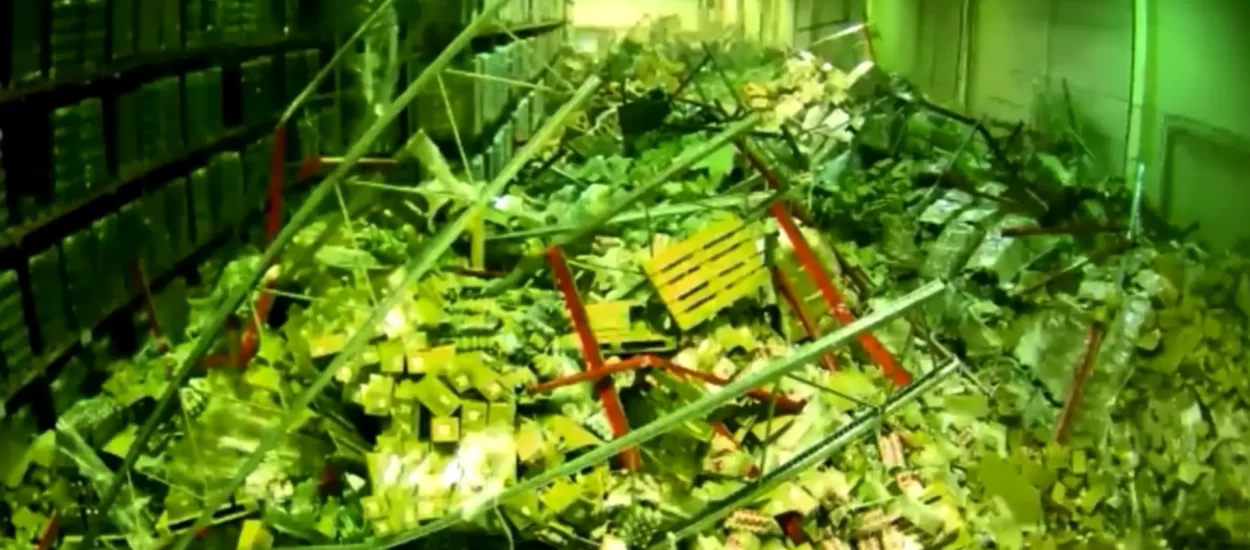Viljuškar okinuo domino efekt u skladištu | VIDEO