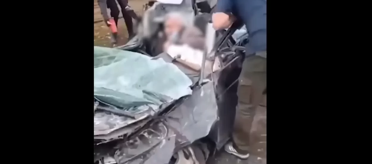 Strela pregazila osobni automobil u predgrađu Kijeva | VIDEO