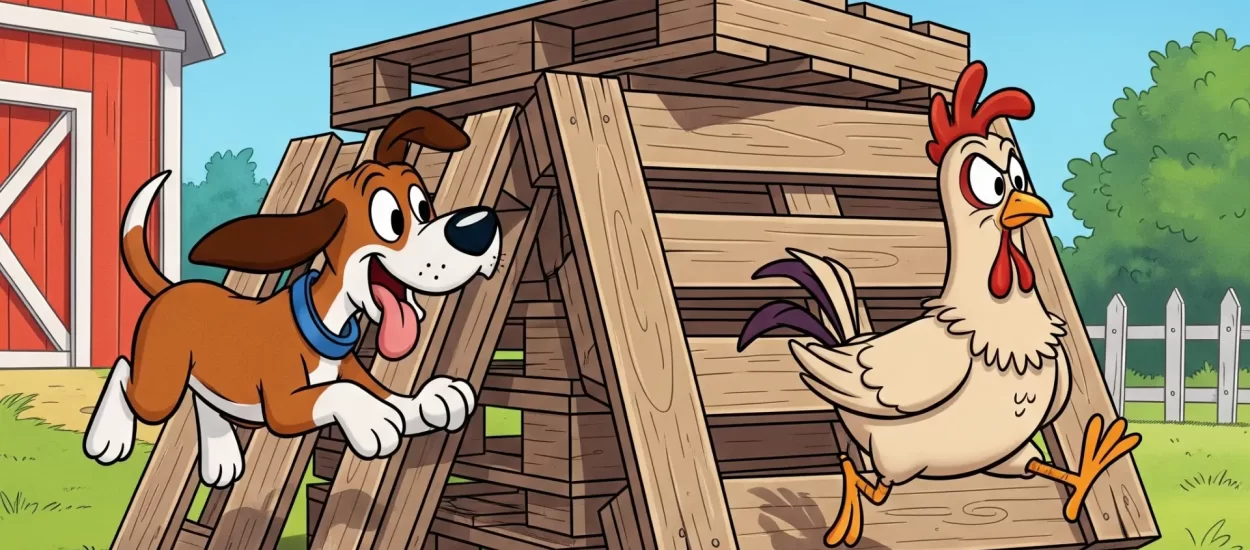 Kokoš i pas igraju lovice | VIDEO