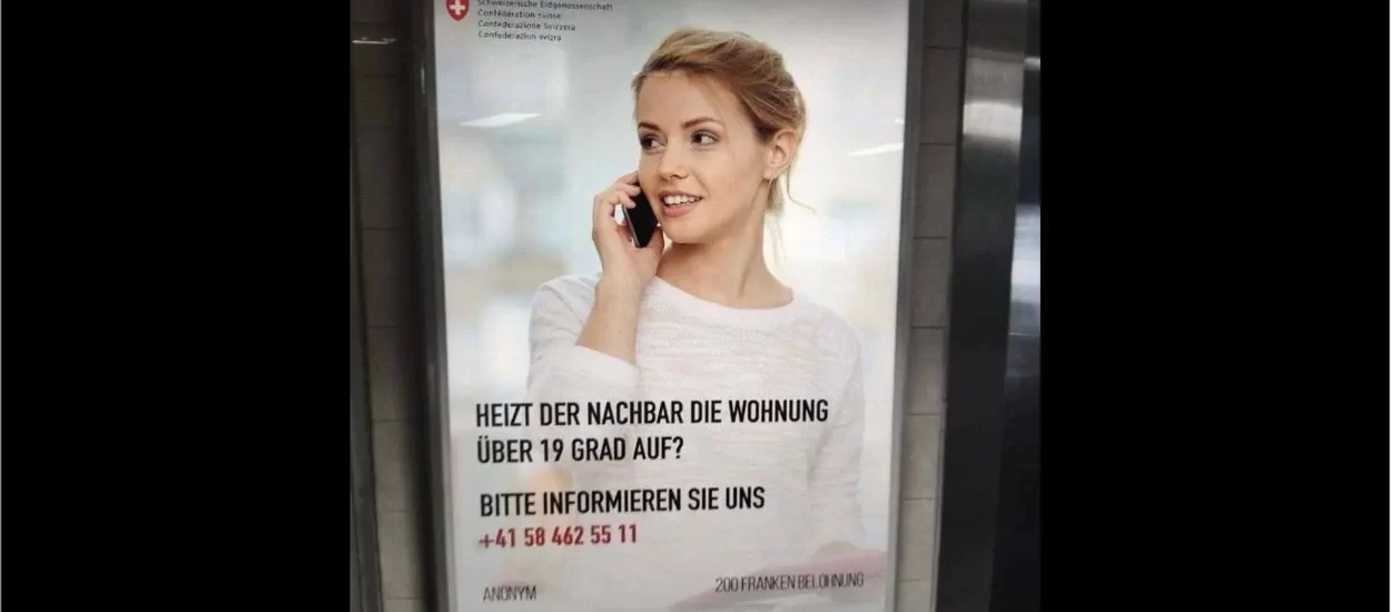 Švicarski ‘drukaj susjeda zbog grijanja’ oglasi su fejk | provjera činjenica