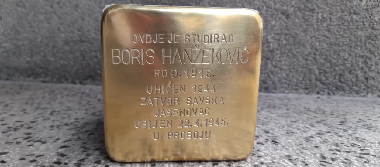 ‘Kamen spoticanja’ u spomen Borisa Hanžekovića, žrtava ustaškog režima