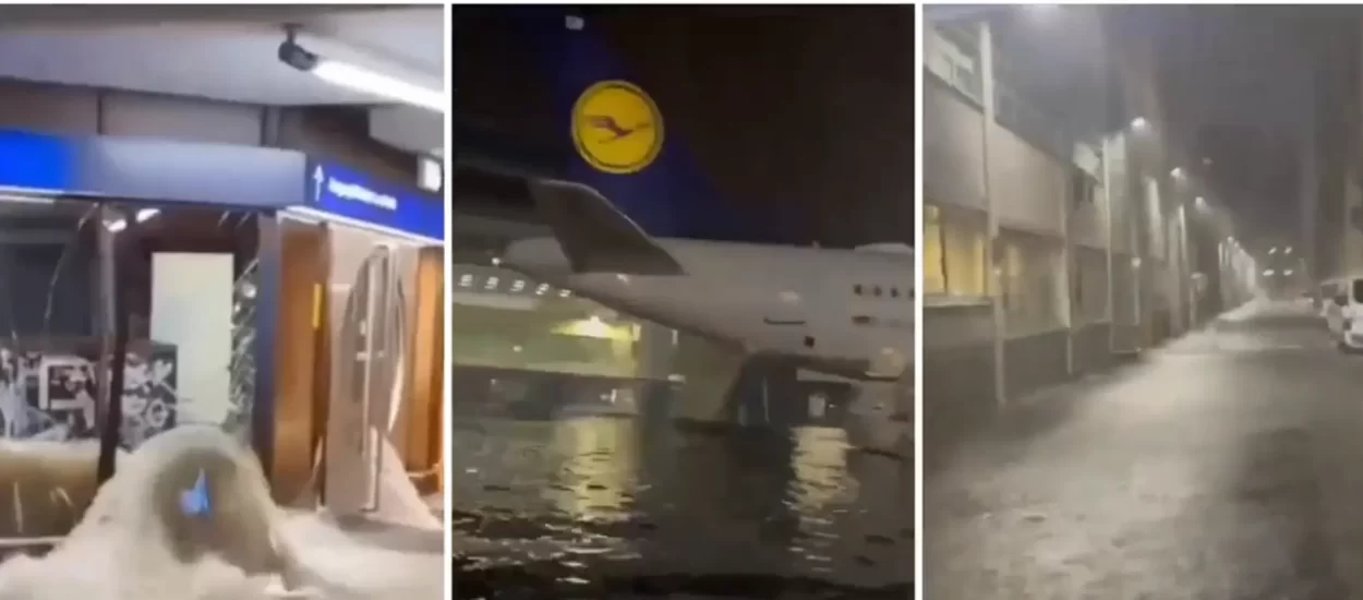 Frankfurt: obilna kiša natopila zračnu luku, otkazano 70 letova | VIDEO