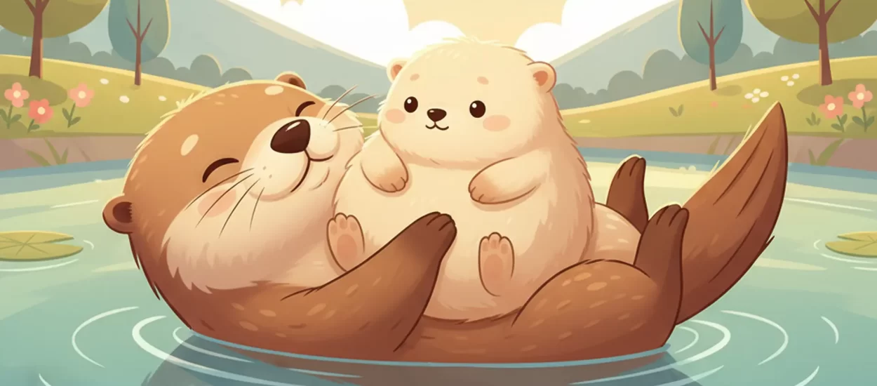 😍 Mamica vidra čuva bebača 😍 | VIDEO