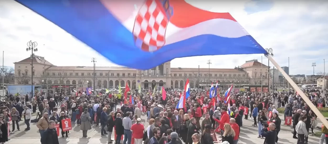 Domoljublje i optimizam, zavjeti bolje i pravednije Hrvatske | prosvjed protiv HDZ-a u Zagrebu