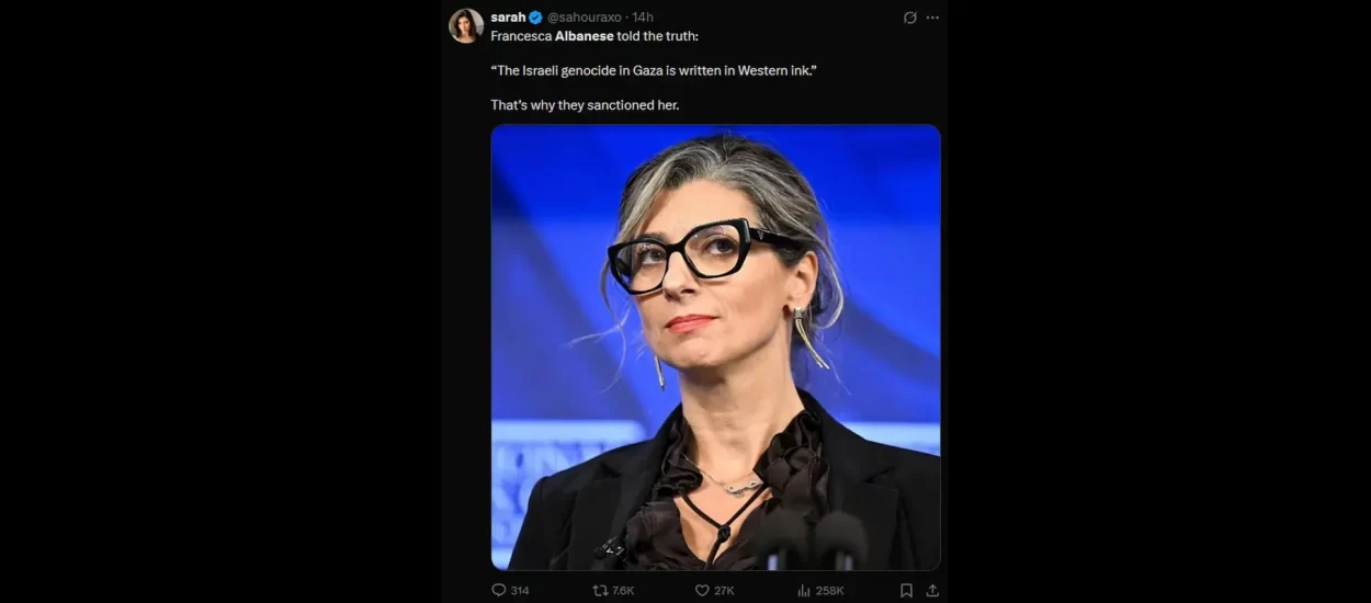 ‘Odmetnički’ SAD sankcionirao posebnu izvjestiteljicu UN-a, Francescu Albanese