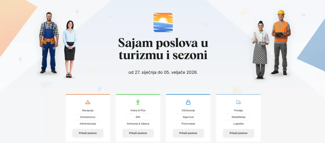 Sezonac.hr bilježi rast prijava za posao iz šire regije | 2026.