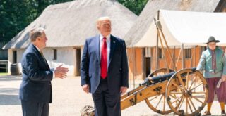 Donald Trump with artillery